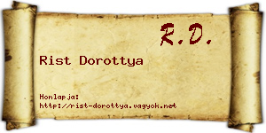 Rist Dorottya névjegykártya